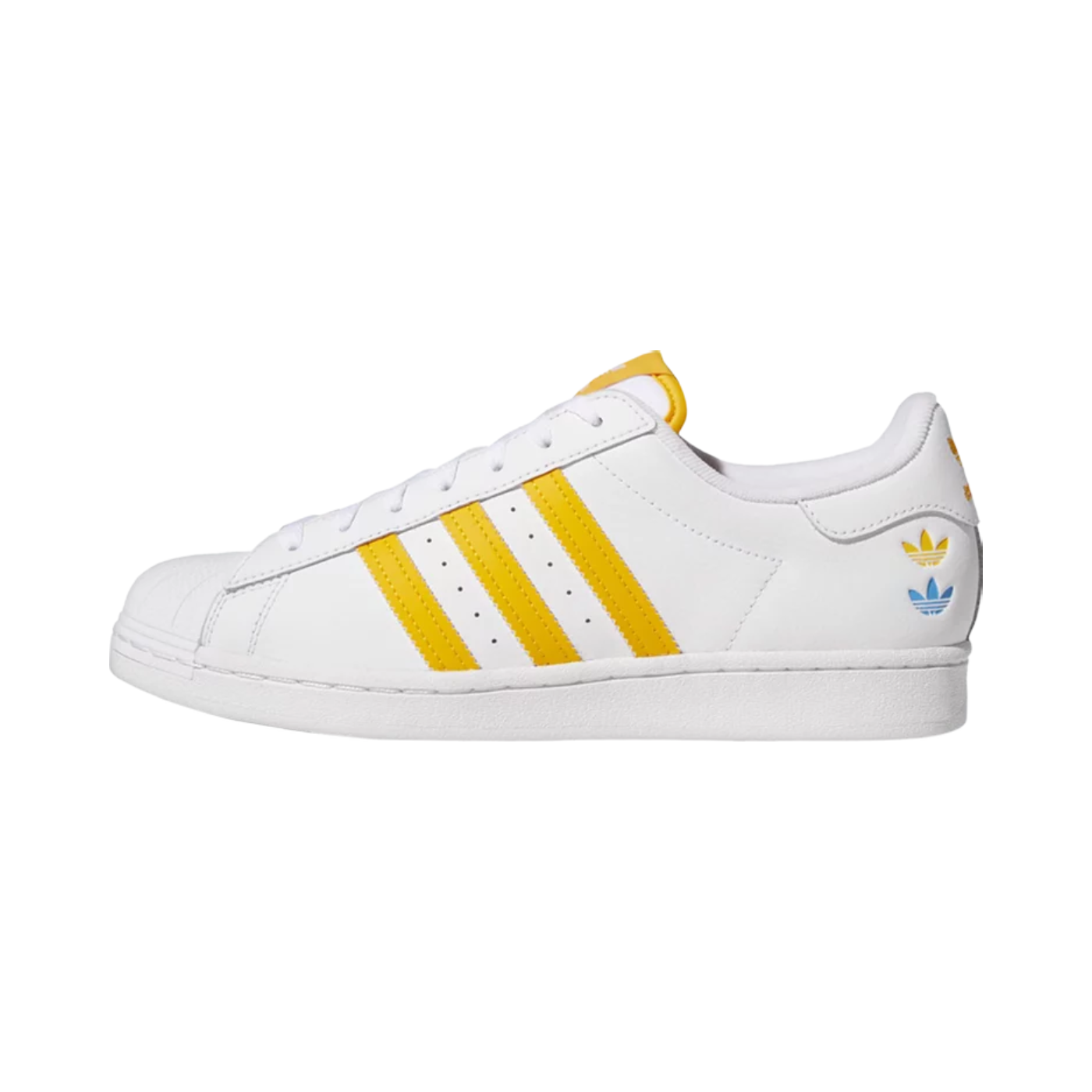 Men s adidas Superstar White Maize Blue SOLE PLAY