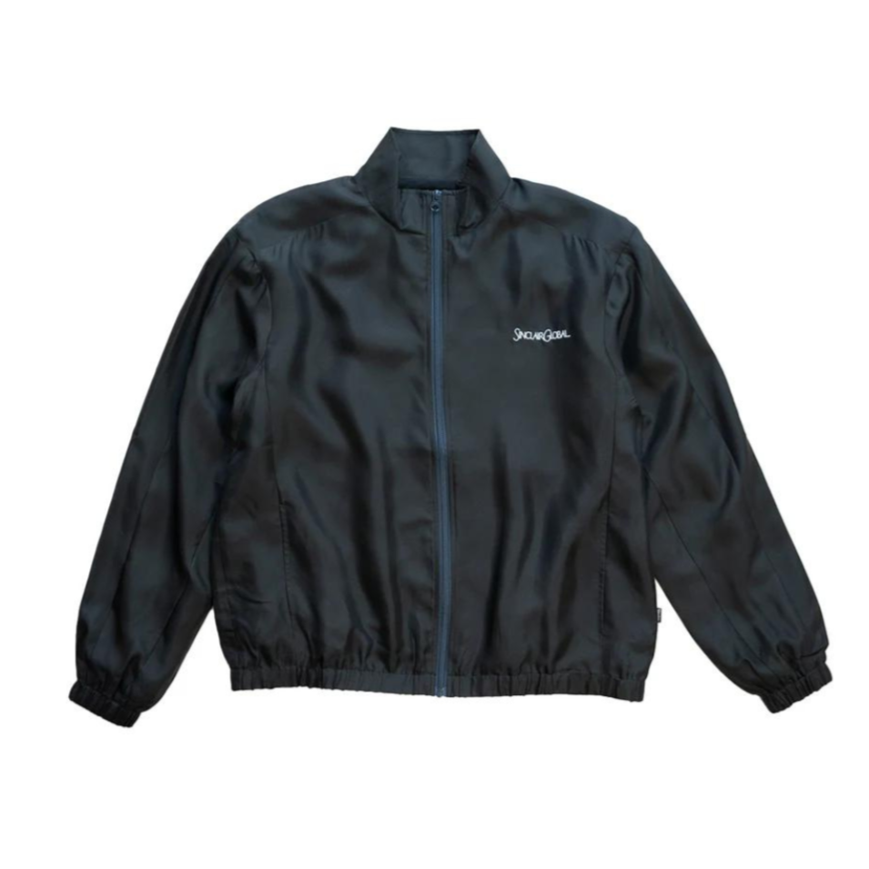 Sinclair Silk Track Jacket Black