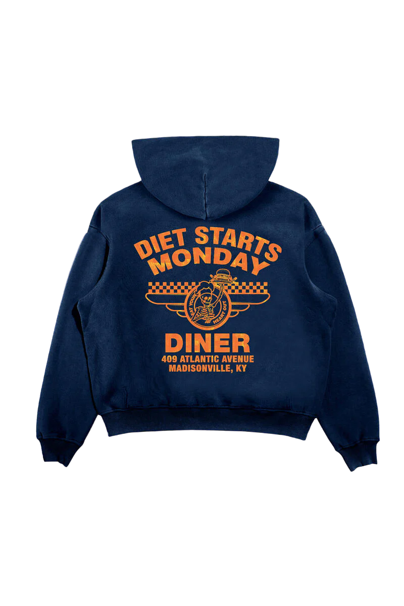 Diet Starts Monday Diner Hoodie - Navy