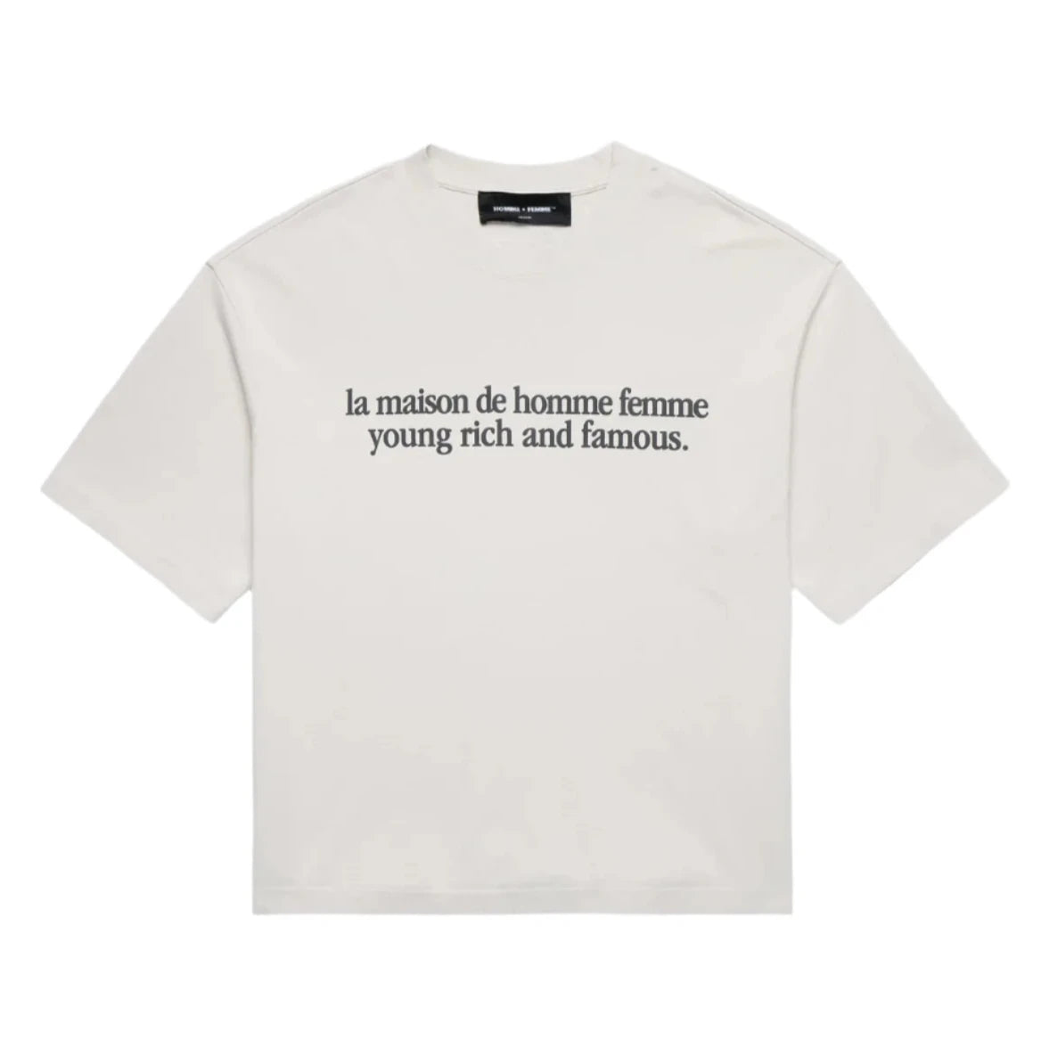 Homme Femme Destroyed Maison Tee - White