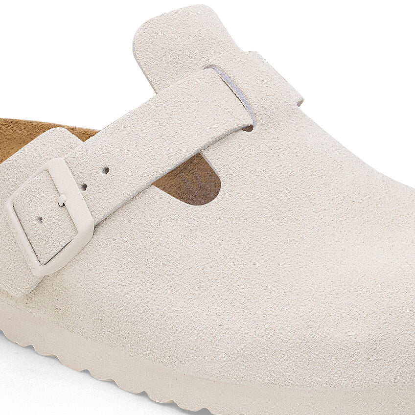 Birkenstock Boston Soft Footbed - "Antique White"