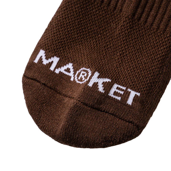 Market Smiley Upside Down Socks - Brown