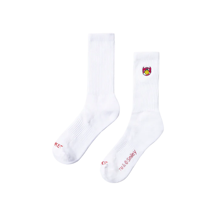 Market Smiley Inner Peace Socks - White