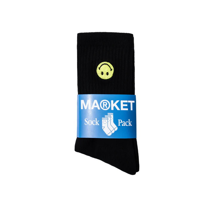 Market Smiley Grand Slam Socks - Black