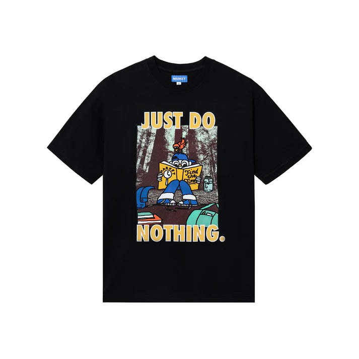 Market Just Do Nothing T-Shirt - Washed Black