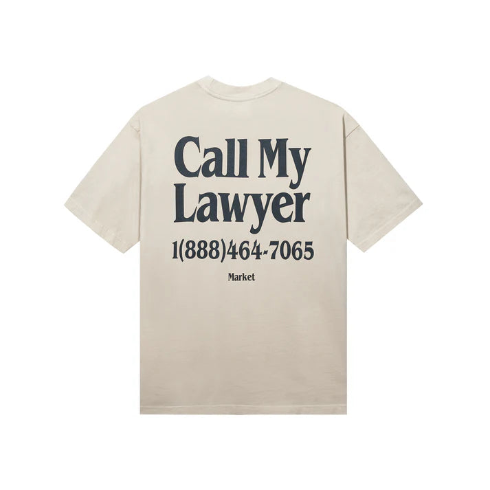 Market Call My Lawyer T-Shirt - Ecru