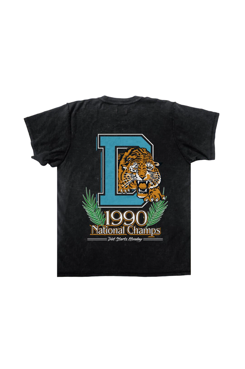 Diet Starts Monday Tiger Tee - Vintage Black