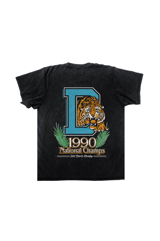 Diet Starts Monday Tiger Tee - Vintage Black