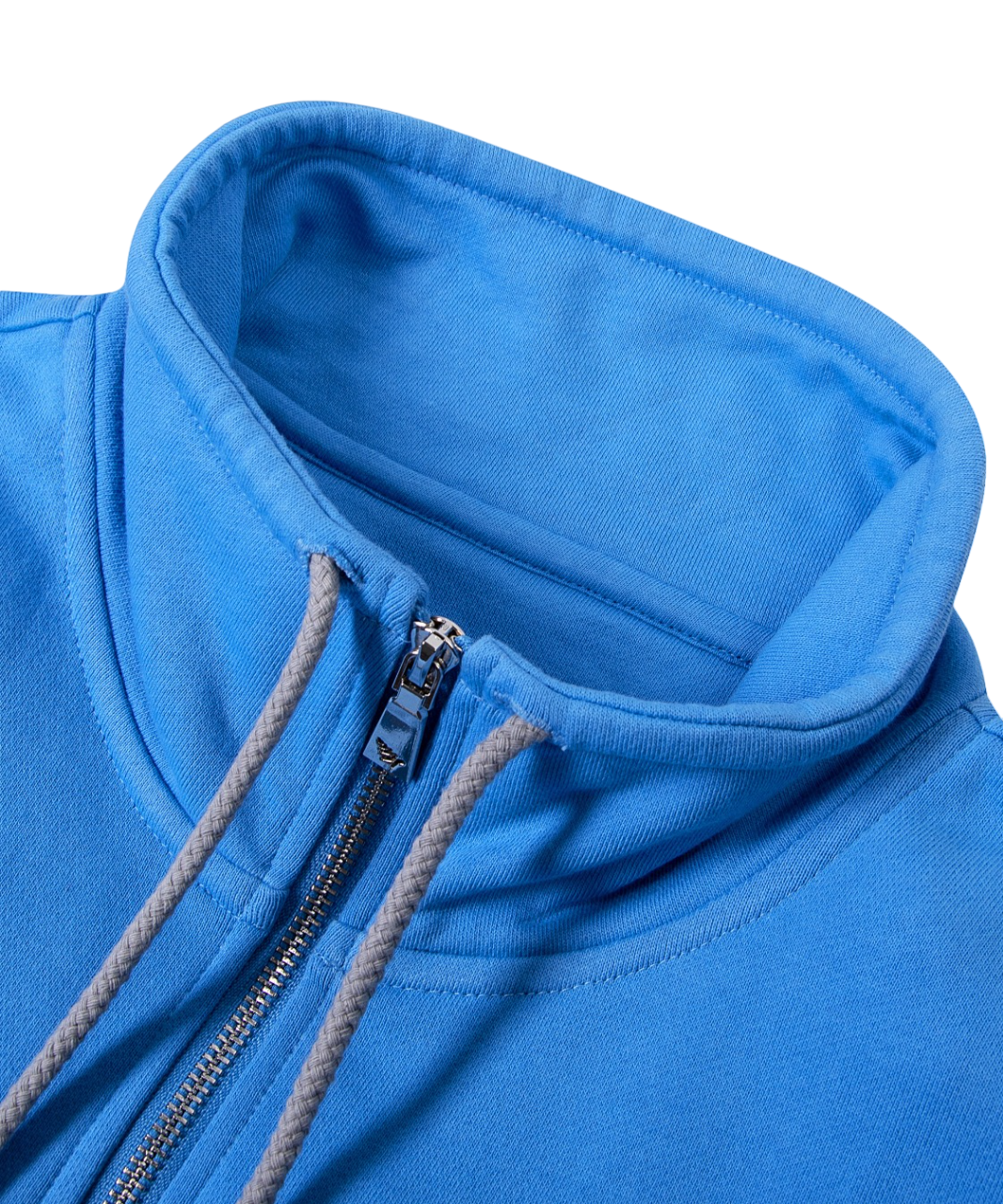 Paper Planes Open Hem Half Zip Sweatshirt - Azure Blue