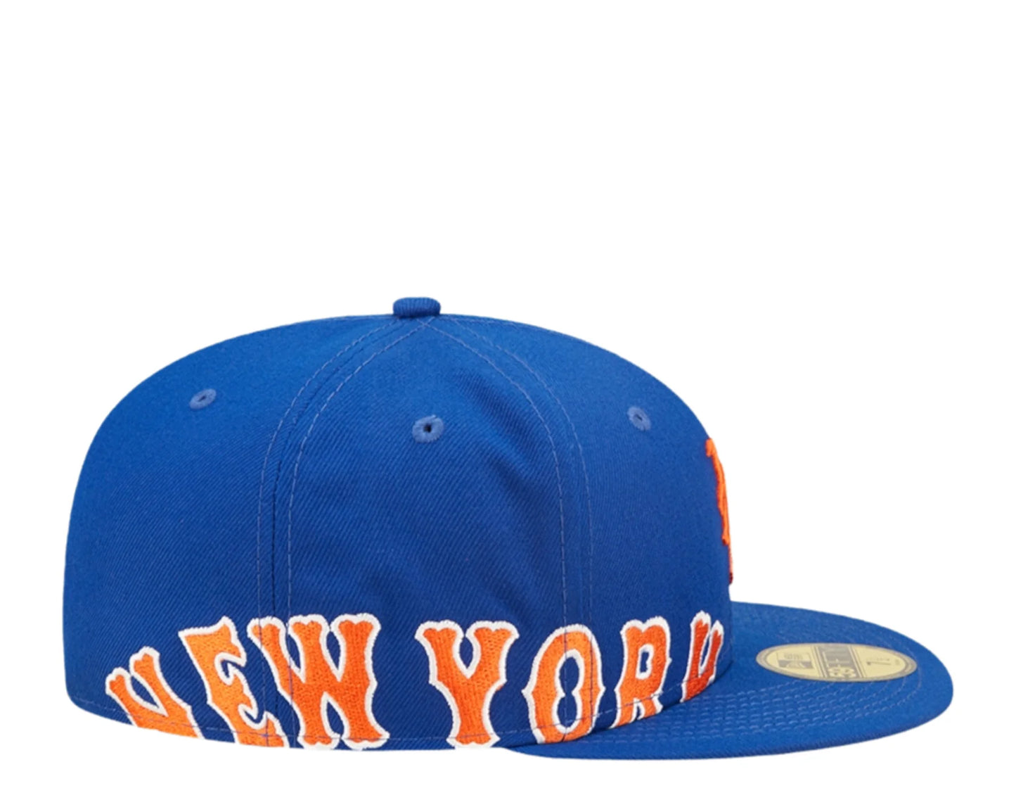 New Era 59Fifty New York Side Split Fitted Hat "Blue/Orange"