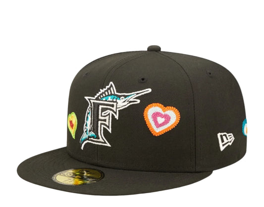 New Era 59Fifty Florida Marlins Chain Stitch Heart - 