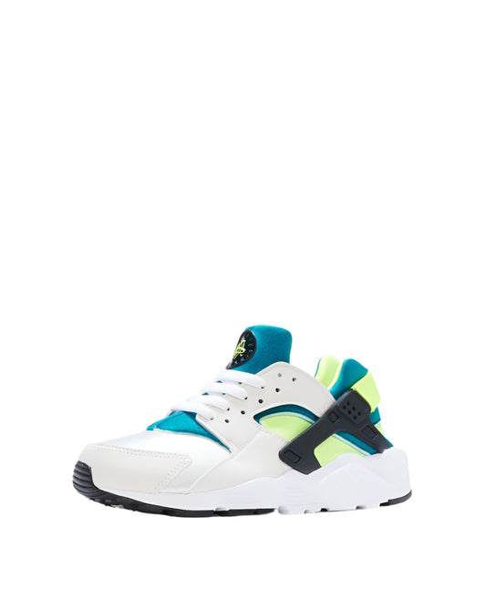 Grade School's Nike Air Huarache Run - White Volt Bright Spruce