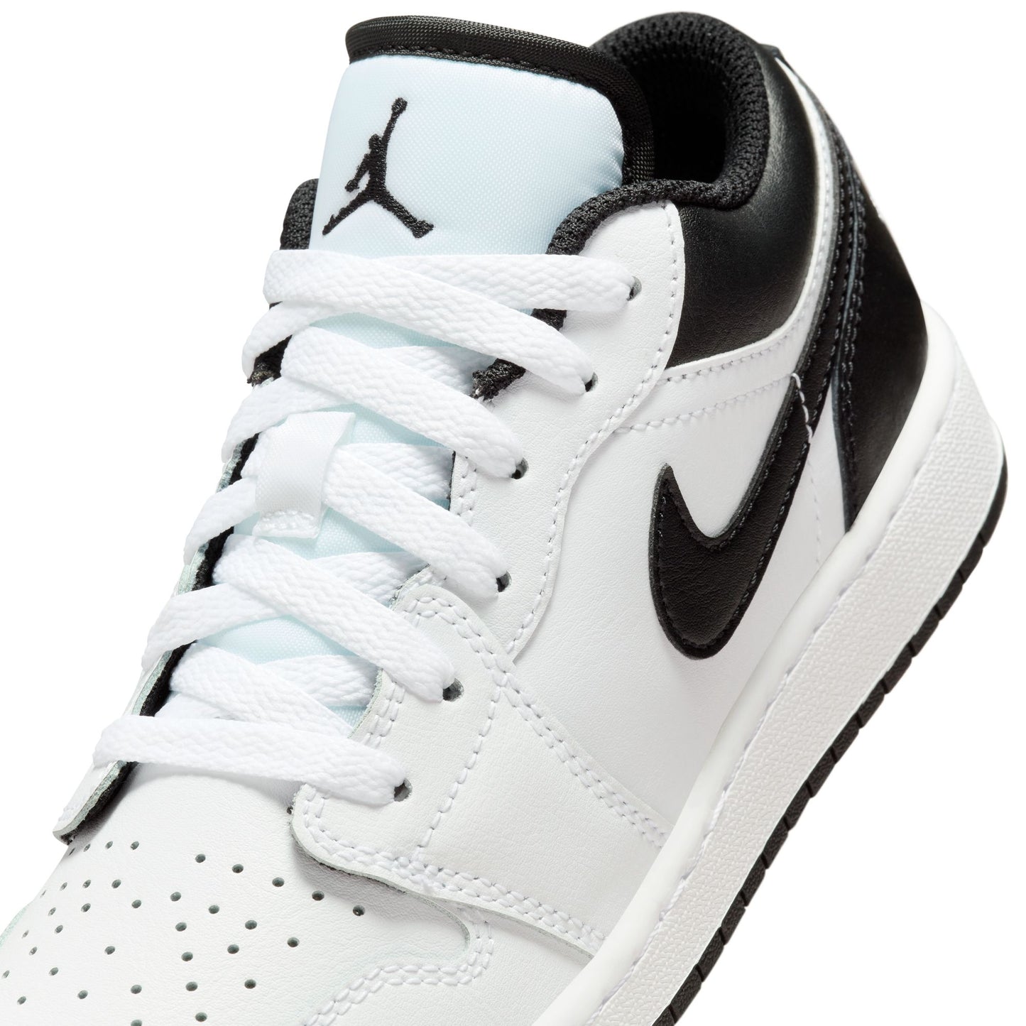 Big Kid's Air Jordan 1 Low - "White/Black"