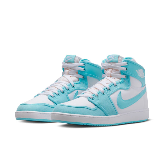 Mens Jordan 1 KO -Bleached Aqua / White