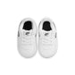 Nike Force 1 Baby Crib Booties - White/Black
