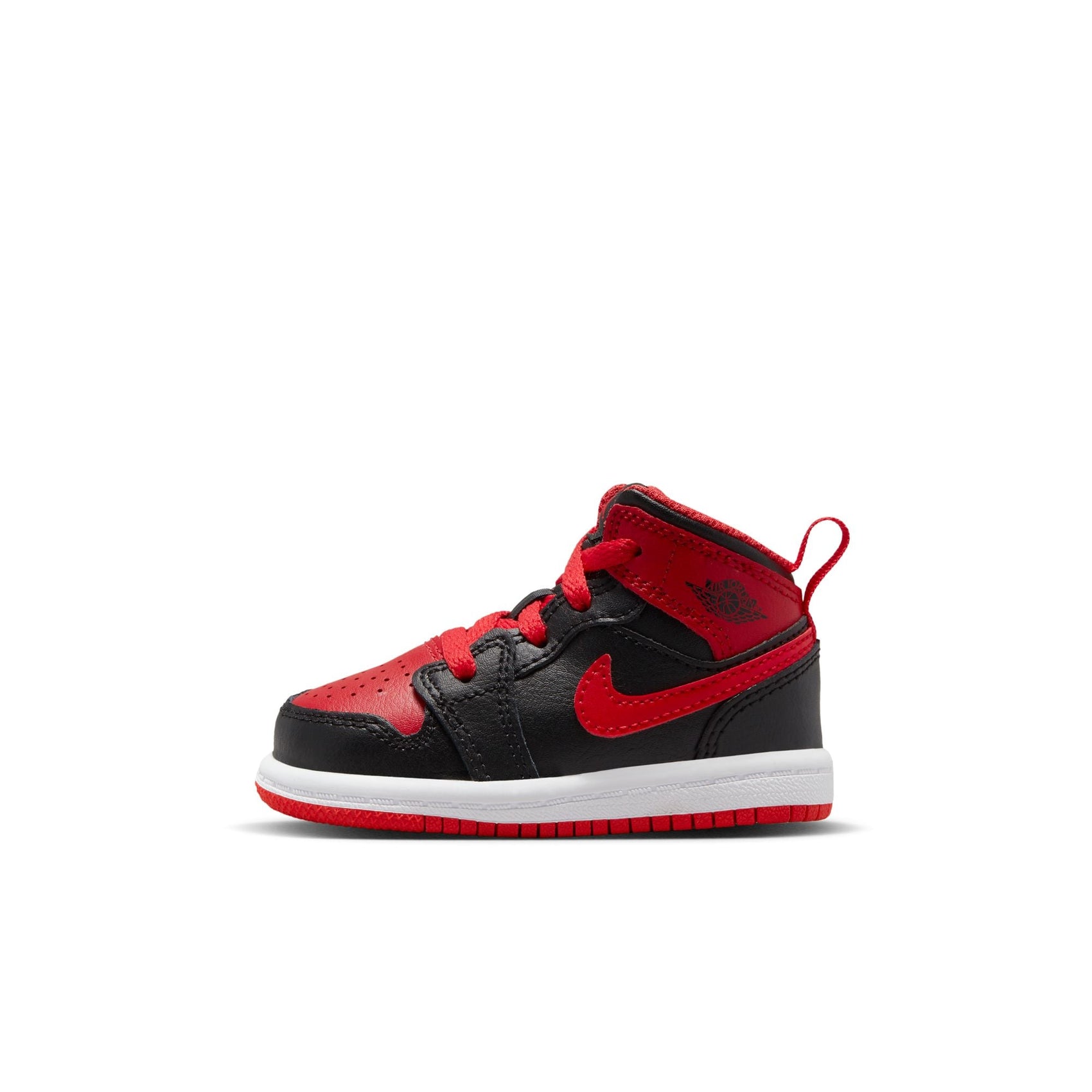 Toddler Jordan 1 Mid - Black/Fire Red