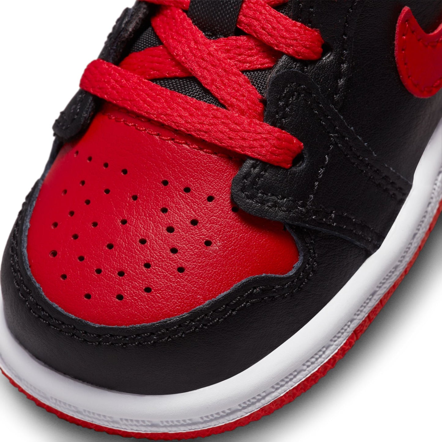 Toddler Jordan 1 Mid - Black/Fire Red