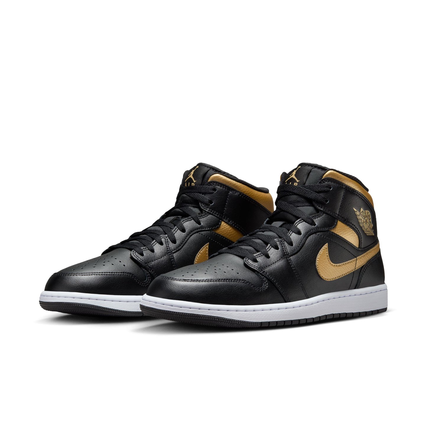 Men's Air Jordan 1 Mid - "Black Metallic Gold"