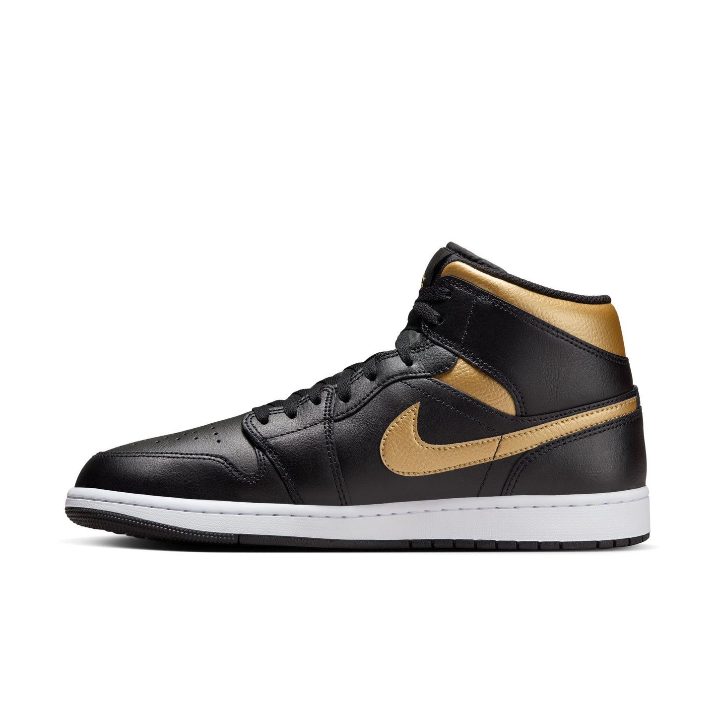 Men's Air Jordan 1 Mid - "Black Metallic Gold"