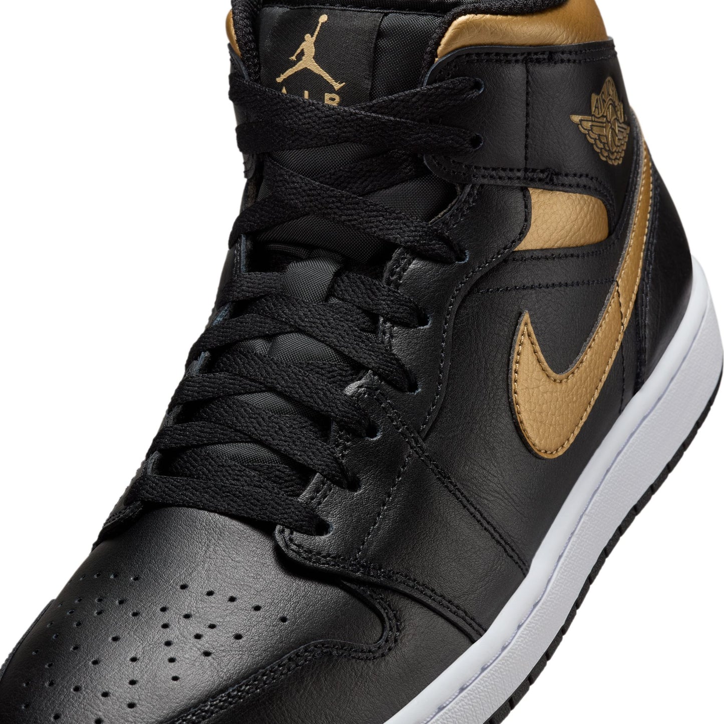 Men's Air Jordan 1 Mid - "Black Metallic Gold"