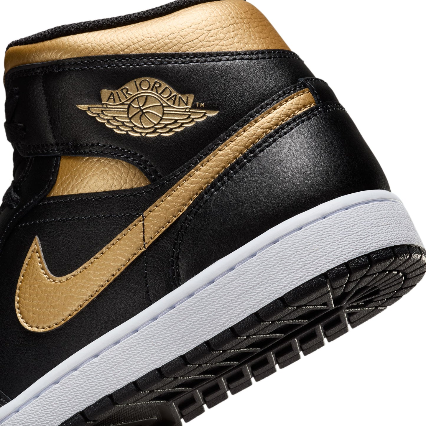 Men's Air Jordan 1 Mid - "Black Metallic Gold"