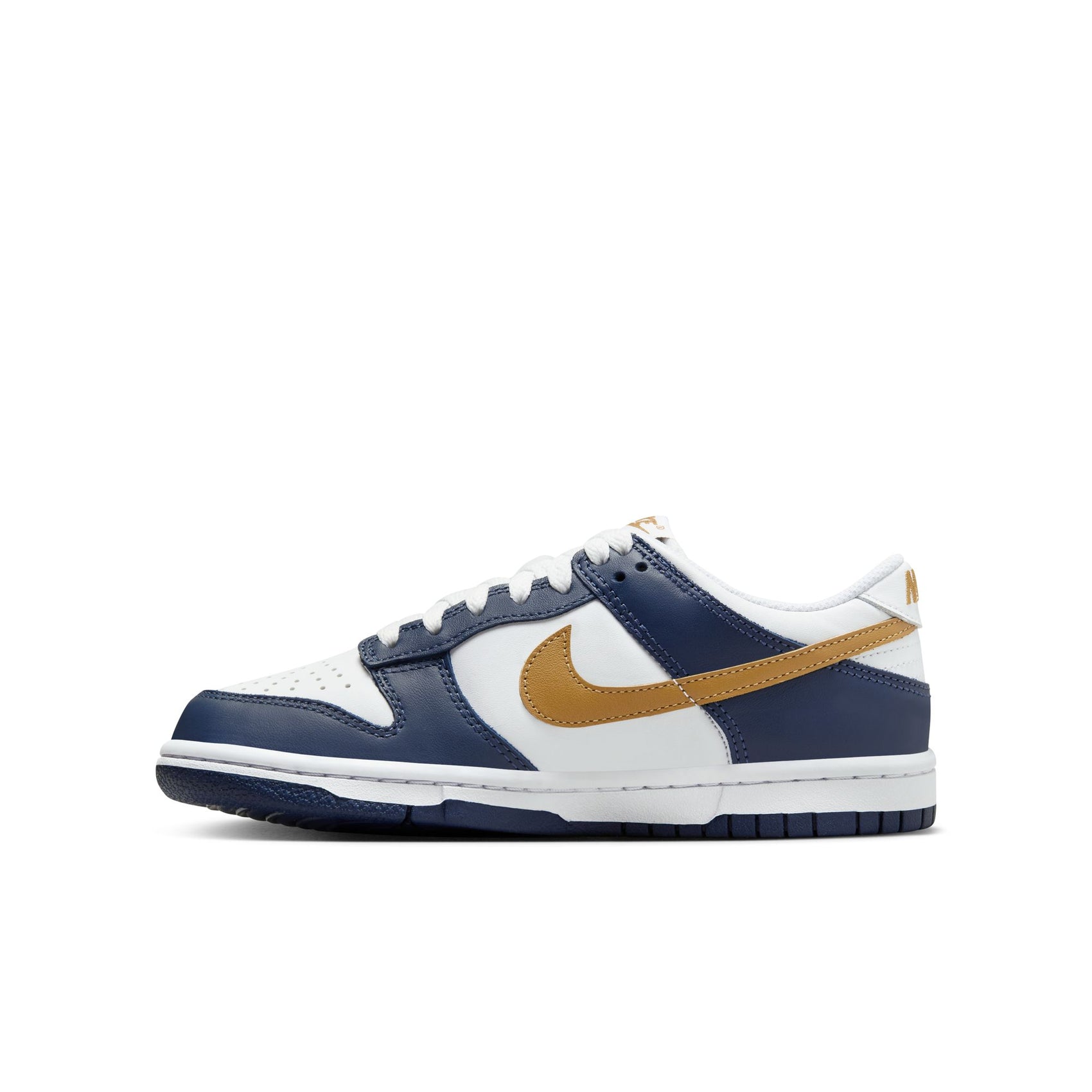 Big Kid's Nike Dunk Low - "Wheat/Midnight Navy"