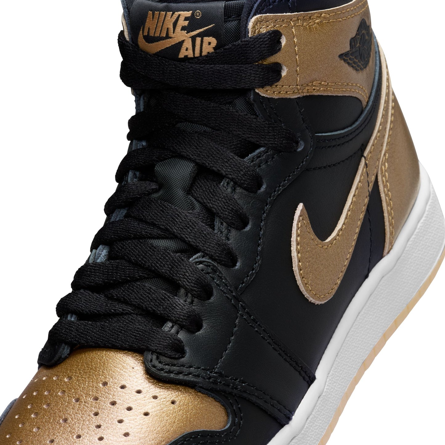 Big Kid's Air Jordan 1 Retro High - "Black and Gold"