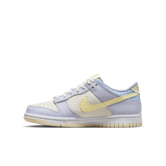 Grade School Nike Dunk Low SE - Oxygen Purple/Citron Tint