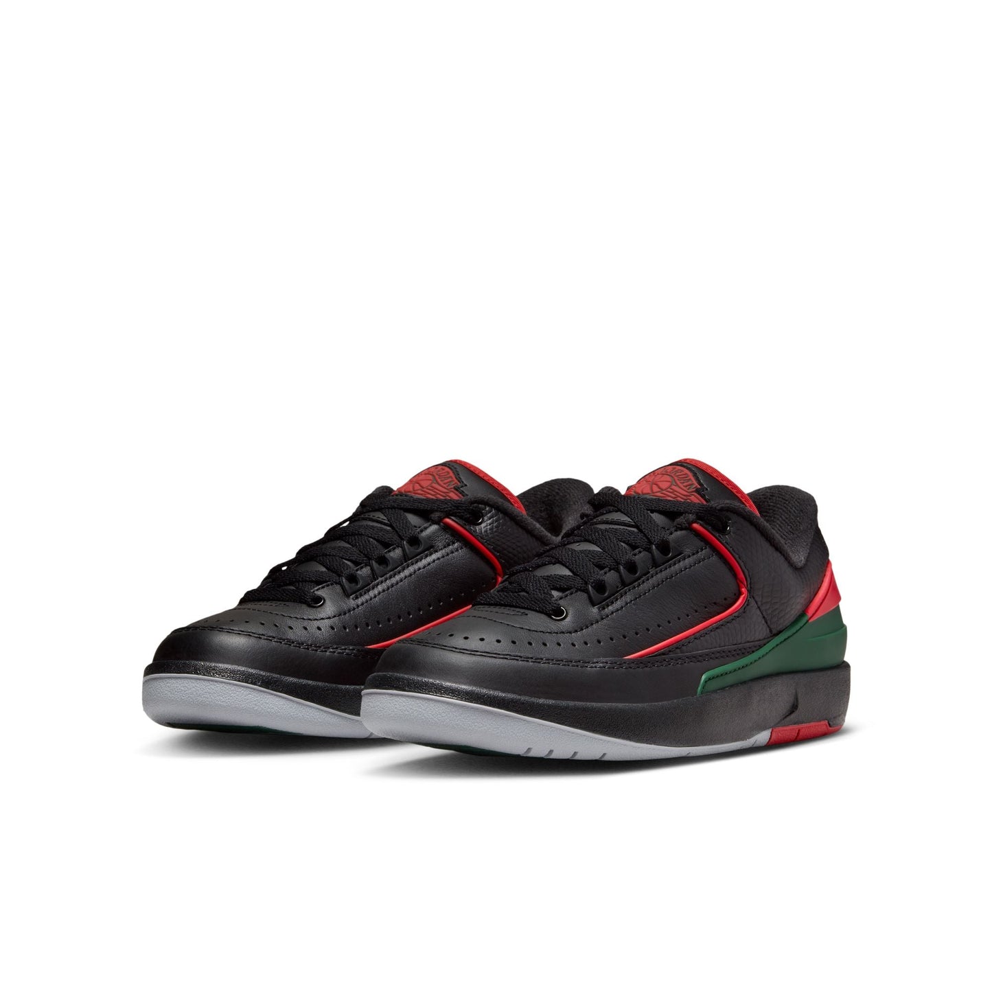 Big Kid's Air Jordan 2 Retro Low - Black/Fir