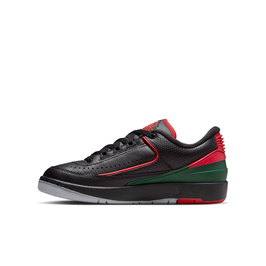 Big Kid's Air Jordan 2 Retro Low - Black/Fir