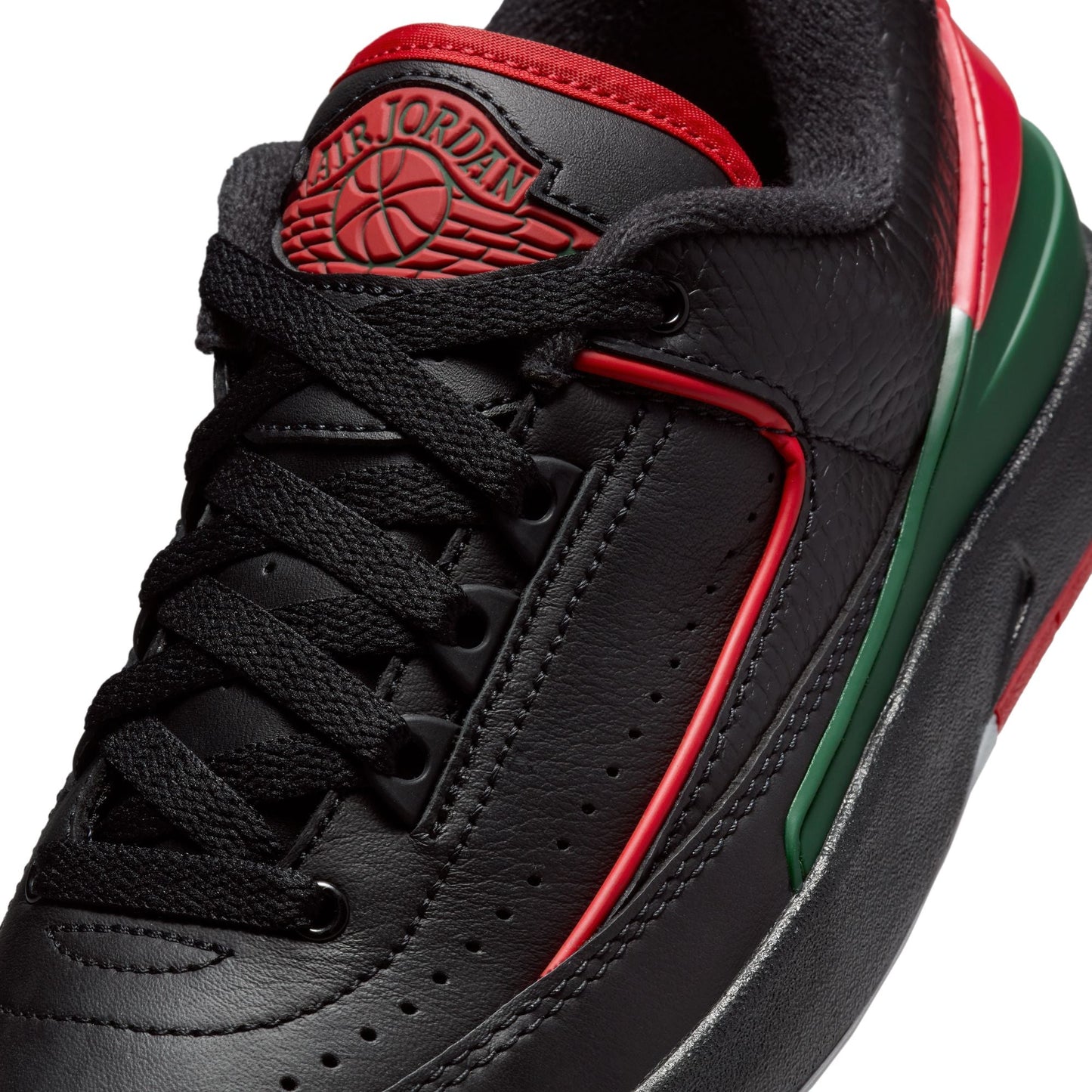 Big Kid's Air Jordan 2 Retro Low - Black/Fir