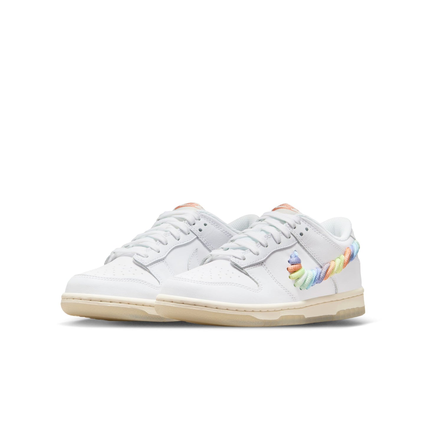 Big Kid's Nike Dunk Low SE - "White/Multi-Color"