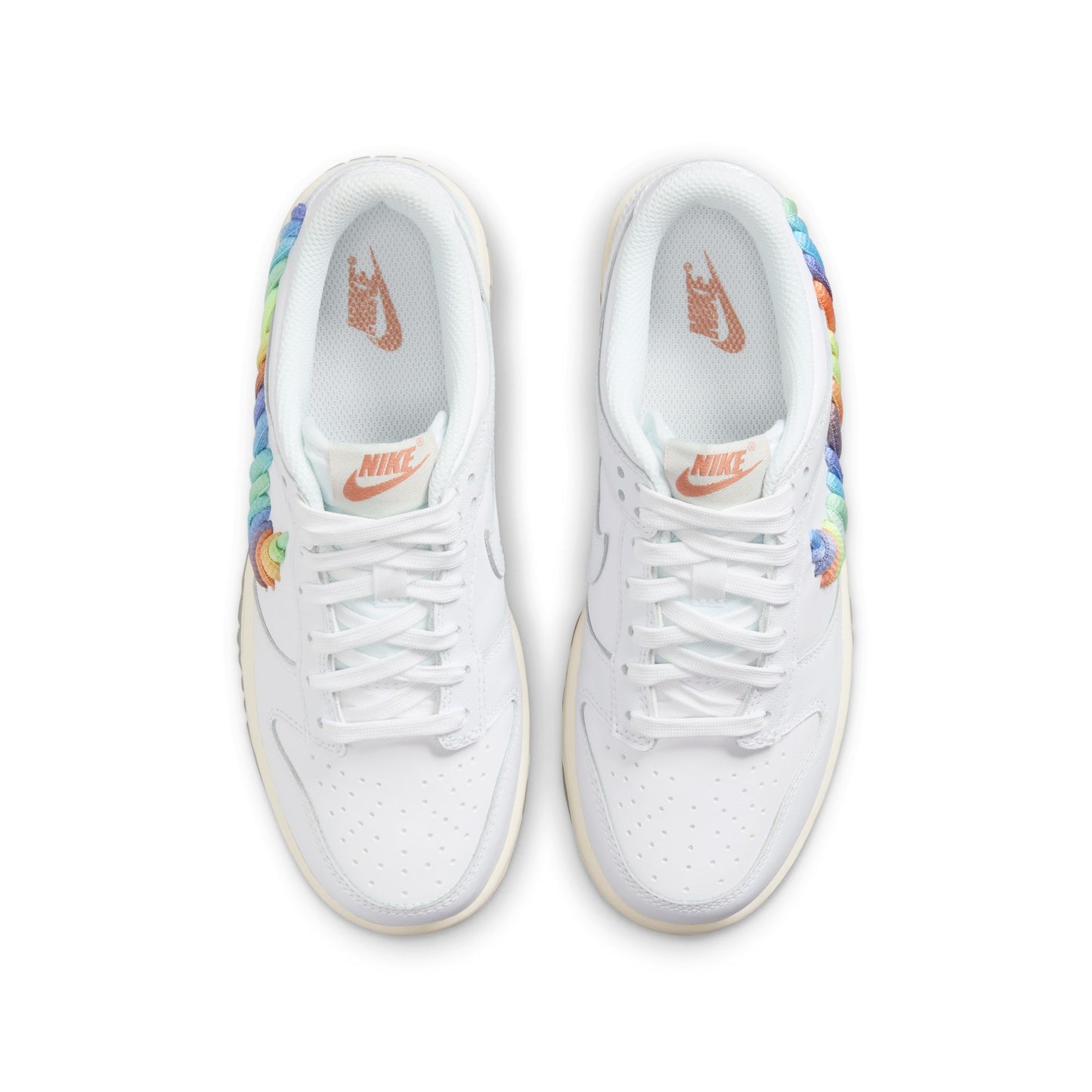 Big Kid's Nike Dunk Low SE - "White/Multi-Color"