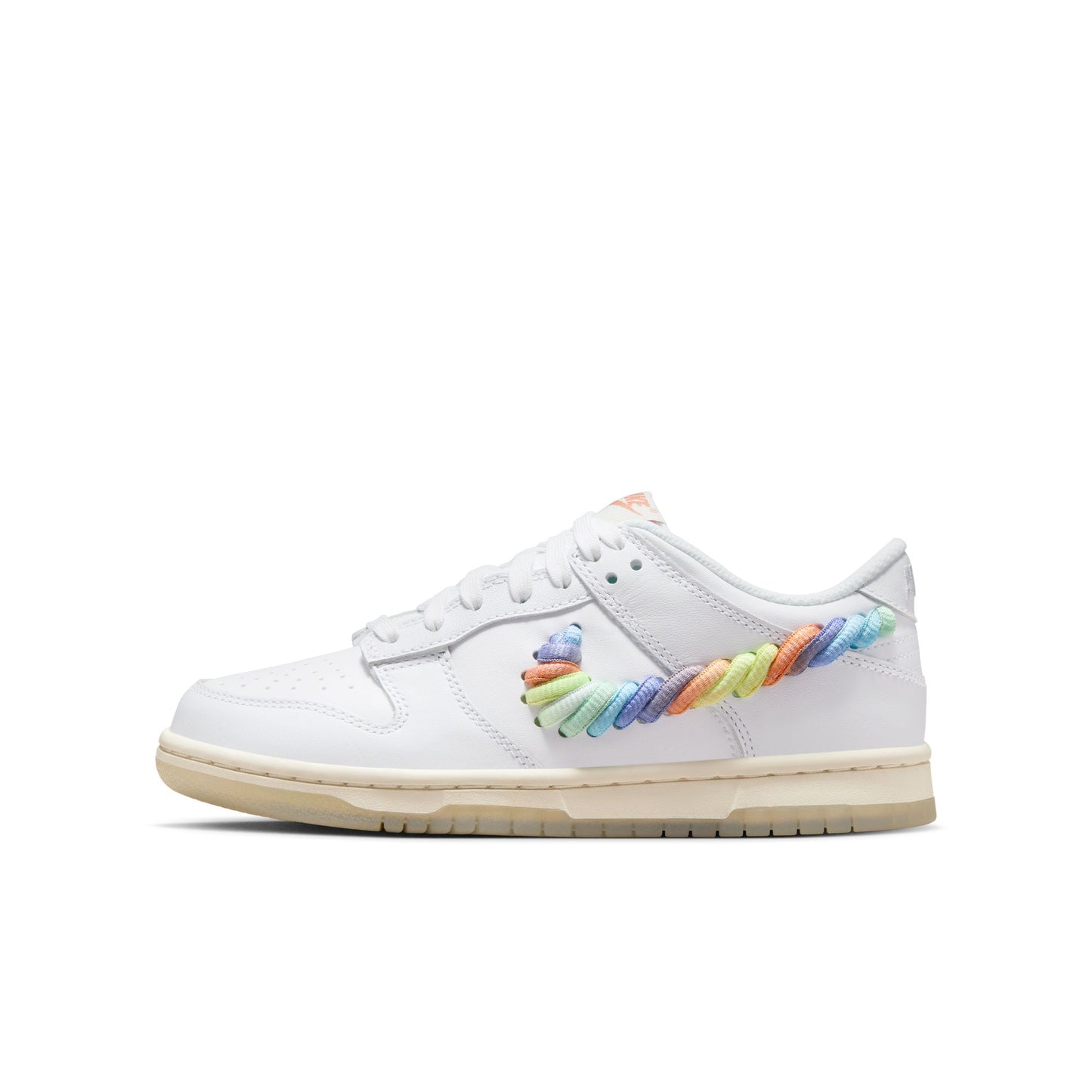 Big Kid's Nike Dunk Low SE - "White/Multi-Color"