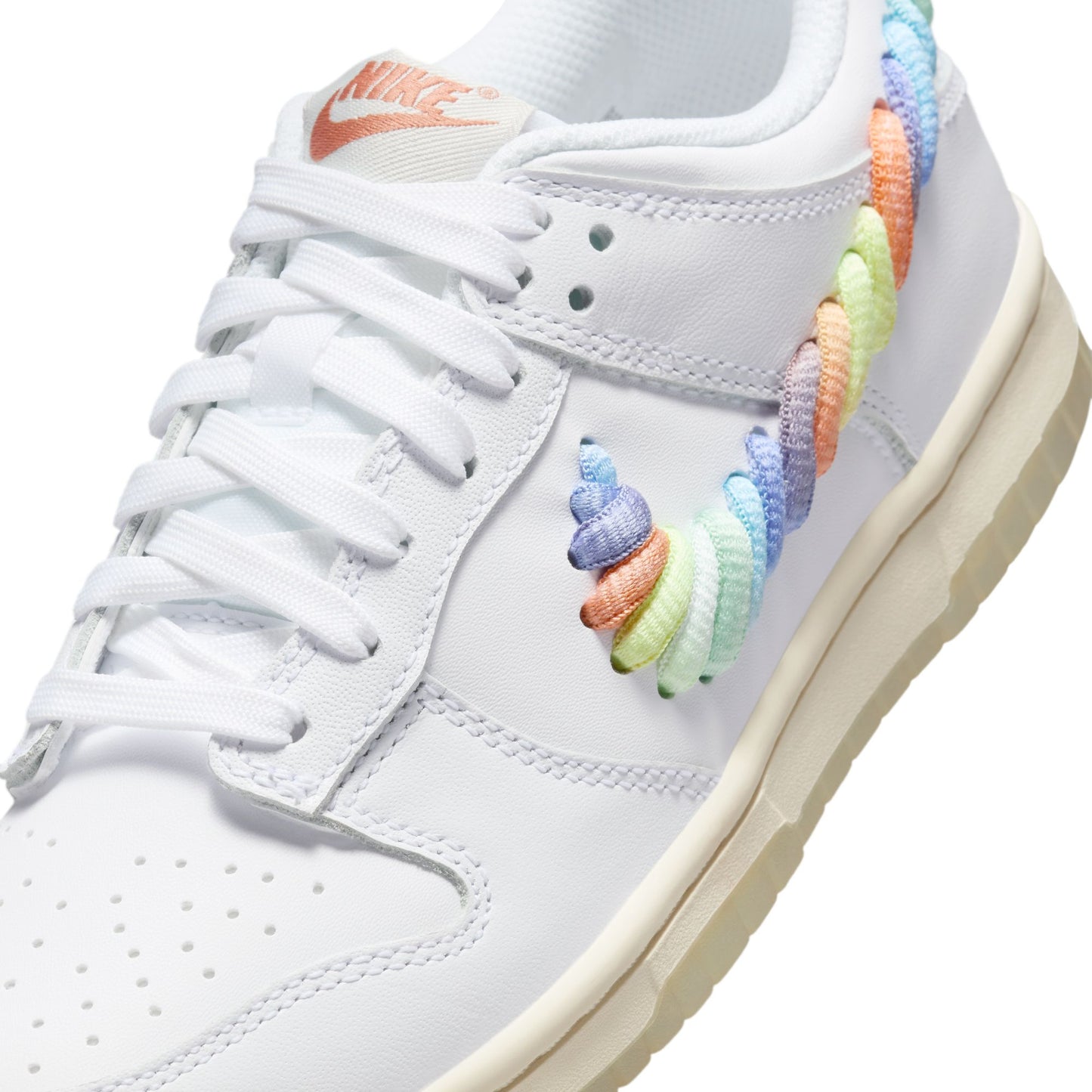 Big Kid's Nike Dunk Low SE - "White/Multi-Color"