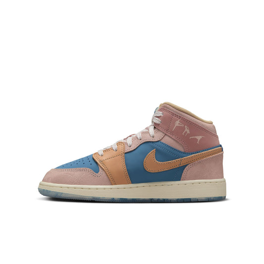 Big Kid's Air Jordan 1 Mid Sneaker School - 