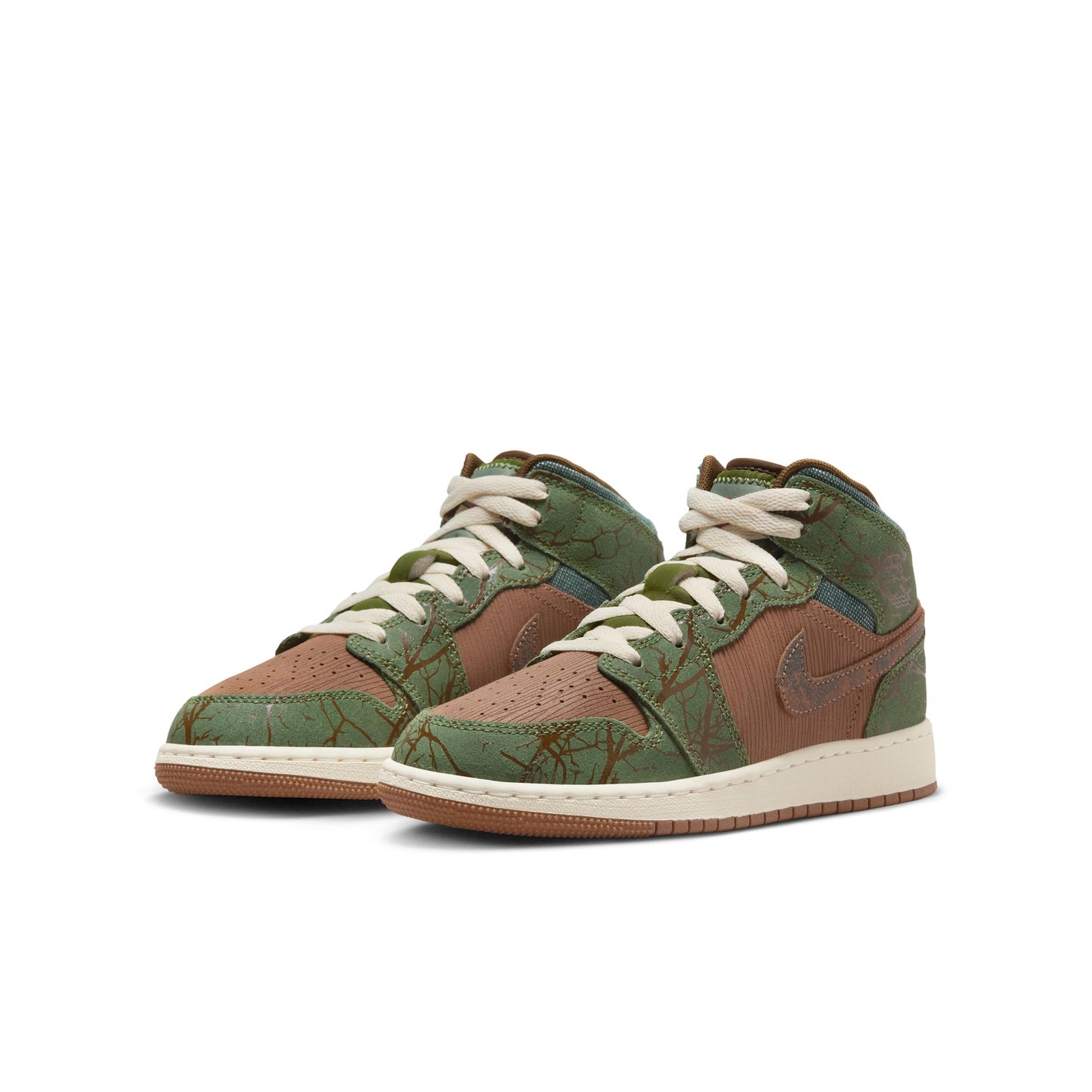 Grade School Air Jordan 1 Mid SS - "Treeline"