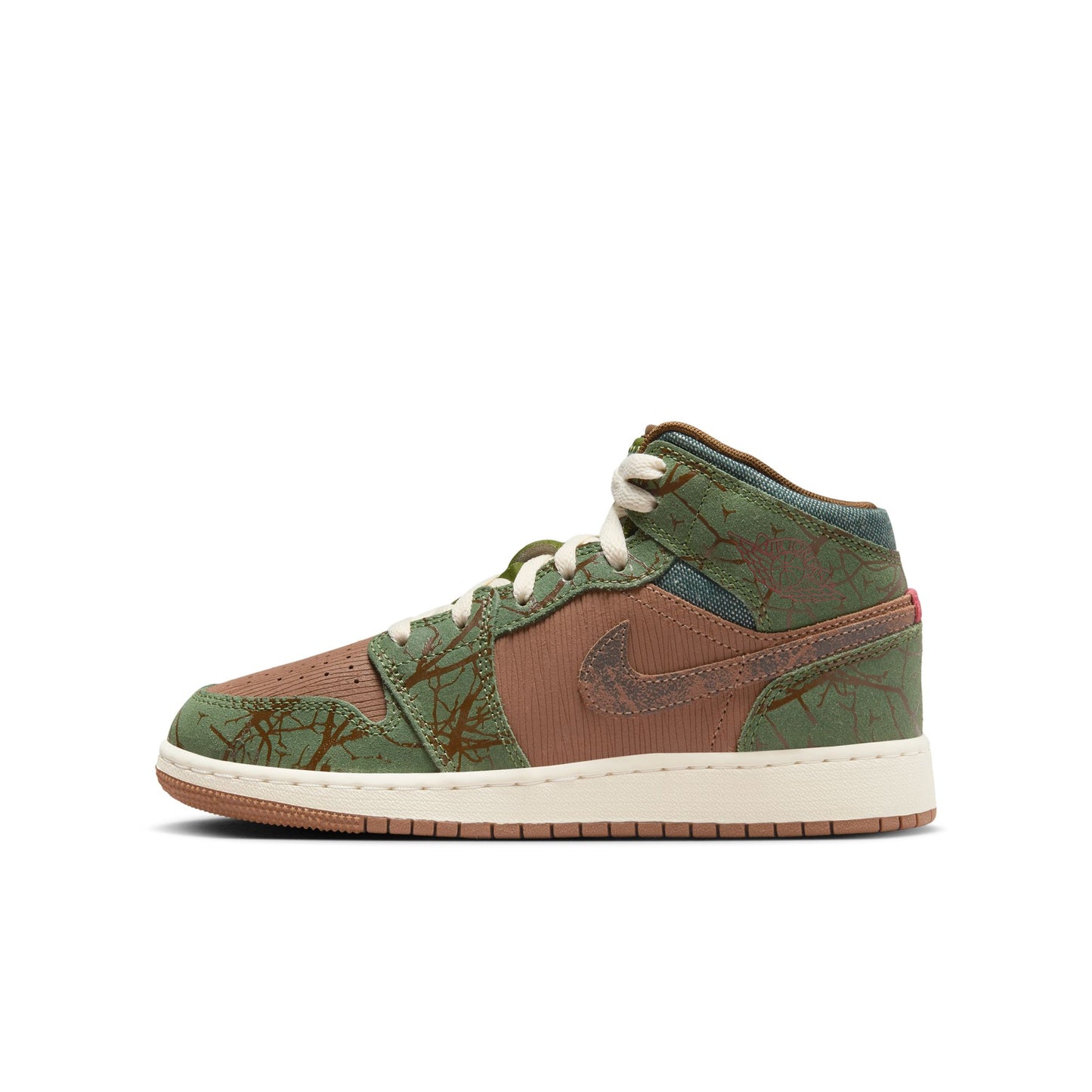 Grade School Air Jordan 1 Mid SS - "Treeline"