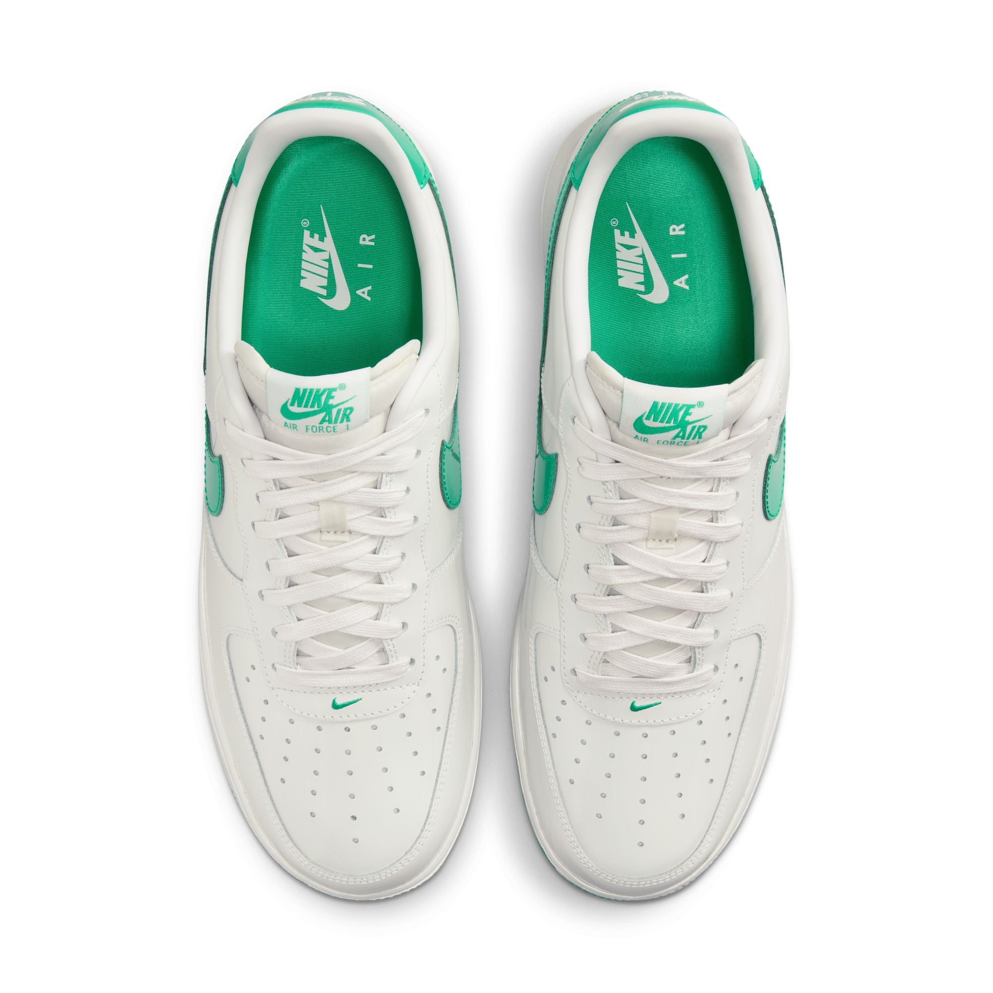 Men s Nike Air Force 1 07 Premium Platinum Tint Stadium Green SOLE PLAY