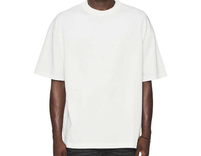 Purple Oversized SS Tee - Off White