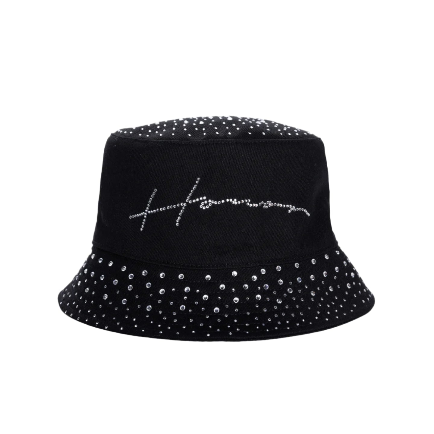 Honor The Gift Rhinestone Bucket Hat - "Black"