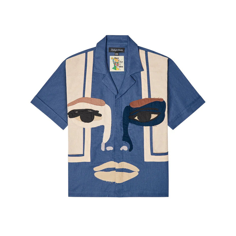 KidSuper Face Camo Shirt - Blue