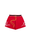 Diet Starts Monday Knitted Script Shorts - Red