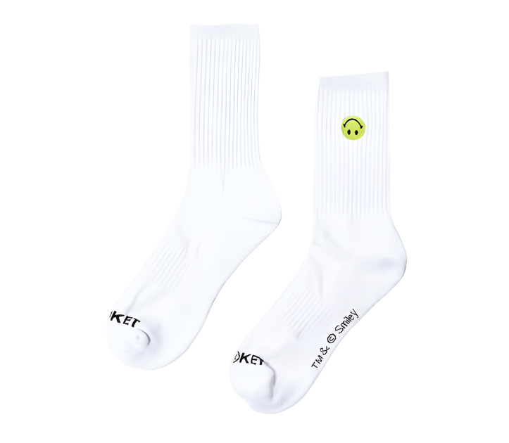 Market Smiley Grand Slam Socks - White