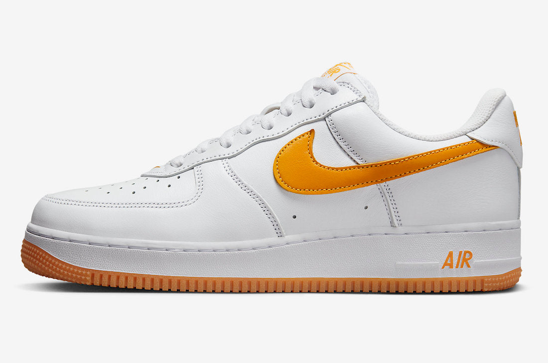  Nike Air Force 1 Low Retro Men's Shoes Size - 4,  White/University Gold