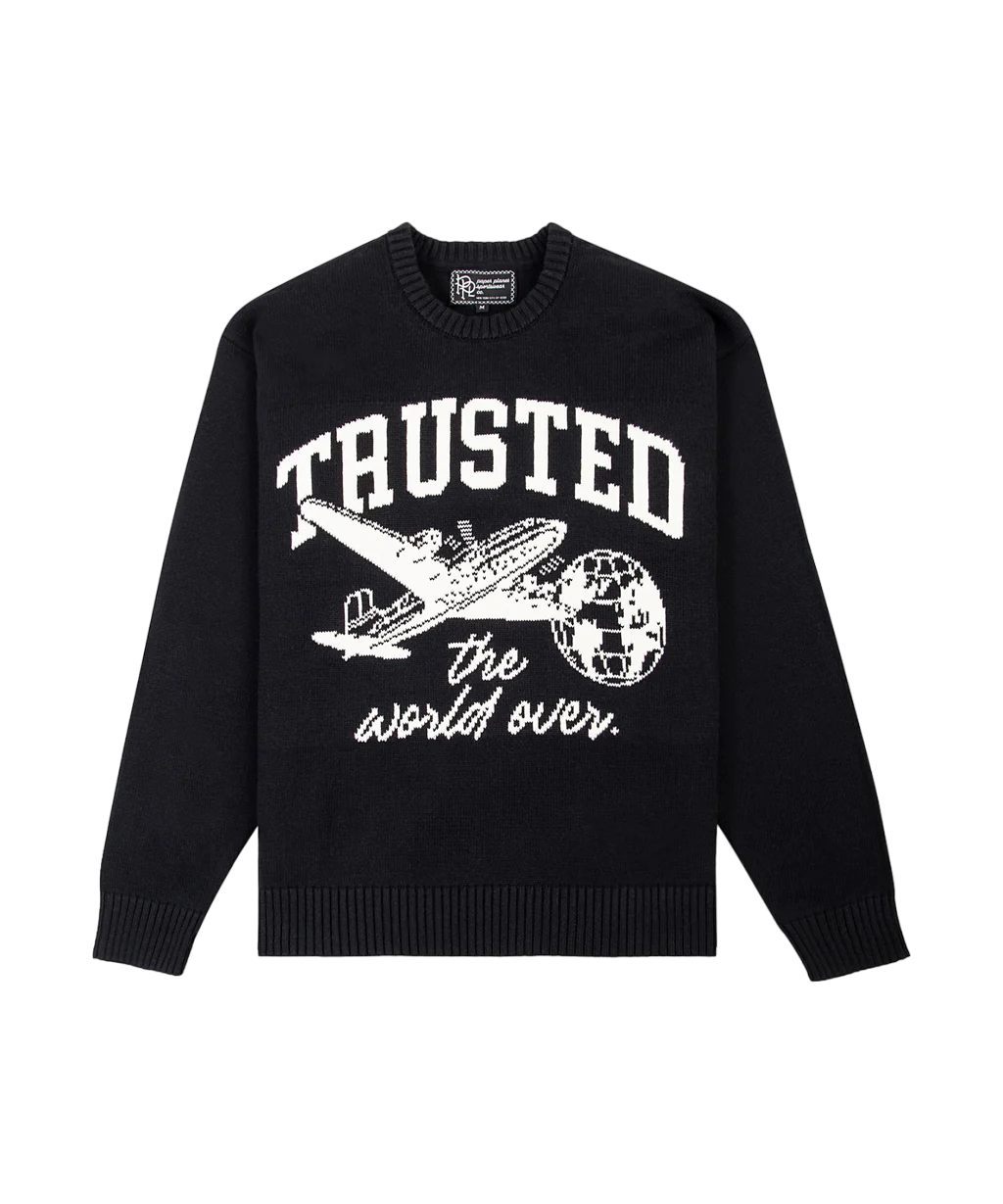 Paper Planes "Trusted" Crewneck Sweater - Black