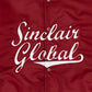 Sinclair Script Satin Jacket - "Maroon"