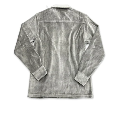 Sinclair Velour Zip Shirt - Slate