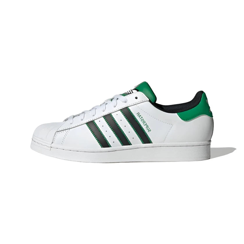 Men's Adidas Superstar - Cloud White/Green