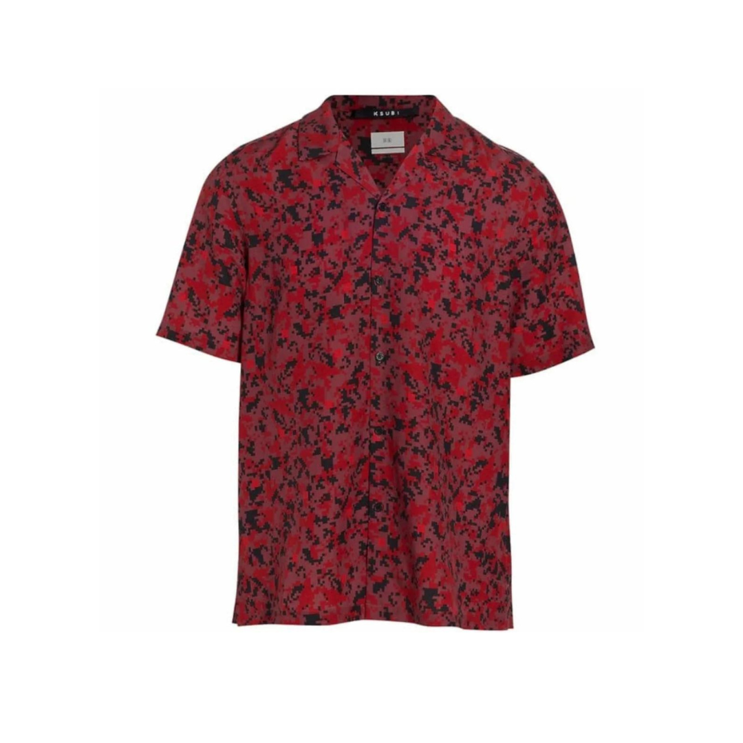 Ksubi Digi Resort SS Shirt - Red/Black